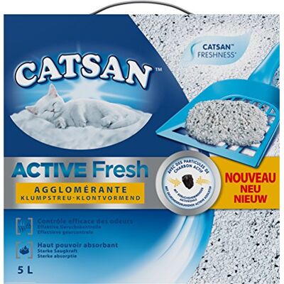 Catsan Active Fresh Katzenstreu mit Geruchskontrolle, 5 l Catsan Active Fresh Katzenstreu mit Geruchskontrolle, 5 l