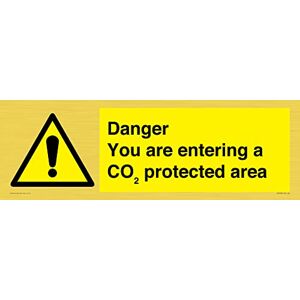 Viking Schild mit Aufschrift "Danger you are entering a CO2 protected area", 600 x 200 mm, L62 Viking Schild mit Aufschrift "Danger you are entering a CO2 protected area", 600 x 200 mm, L62