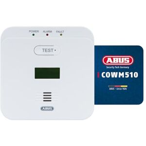 Abus Kohlenmonoxid-Warnmelder COWM510 CO-Melder mit 85 dB lautem Alarm, Prüftaste, 10-Jahres-Sensor & LCD Display Weiß Abus Kohlenmonoxid-Warnmelder COWM510 CO-Melder mit 85 dB lautem Alarm, Prüftaste, 10-Jahres-Sensor & LCD Display Weiß
