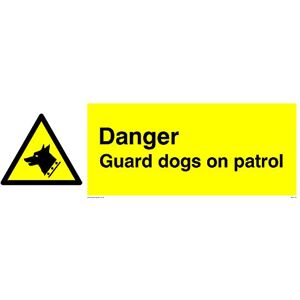 Viking Schild mit Aufschrift"Danger Guard Dogs", 300 x 100 mm, L31 Viking Schild mit Aufschrift"Danger Guard Dogs", 300 x 100 mm, L31