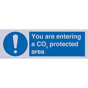 Viking Schild mit Aufschrift "You are entering a CO2 protected area", 600 x 200 mm, L62 Viking Schild mit Aufschrift "You are entering a CO2 protected area", 600 x 200 mm, L62