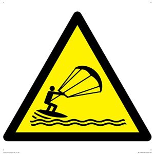 Viking W062 Warnung: Kite Surf-Schild – 300 x 300 mm – S30 Viking W062 Warnung: Kite Surf-Schild – 300 x 300 mm – S30