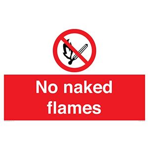 Viking Schild mit Aufschrift"No naked flames", 600 x 400 mm, A2L Viking Schild mit Aufschrift"No naked flames", 600 x 400 mm, A2L