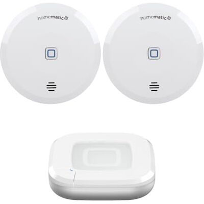 Homematic IP Smart Home 2er-Set Wassersensor mit Access Point 2, Wassermelder für zuverlässige Alarmierung per Sirene und Push-Benachrichtigung in der Smartphone-App bei Feuchtigkeit und Wasser Homematic IP Smart Home 2er-Set Wassersensor mit Access Point 2, Wassermelder für zuverlässige Alarmierung per Sirene und Push-Benachrichtigung in der Smartphone-App bei Feuchtigkeit und Wasser