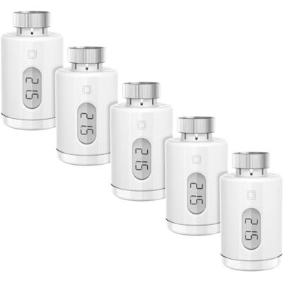 Homematic IP 5er Set Smart Home Heizkörperthermostat – Pure, digitaler Thermostat Heizung, Steuerung per App, Alexa, Google Assistant, einfache Installation, Energie sparen, 161046A0 Homematic IP 5er Set Smart Home Heizkörperthermostat – Pure, digitaler Thermostat Heizung, Steuerung per App, Alexa, Google Assistant, einfache Installation, Energie sparen, 161046A0