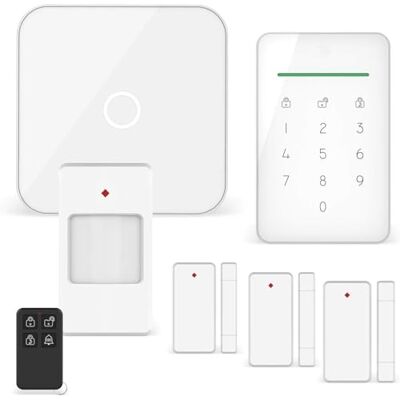 ELRO AS90S Home+ Smart Alarmanlage-WiFi-GSM Funktion-Bestens getestet-Mit Basisstation, Bedieneinheit, Bewegungsmelder, 3X Tür-/Fensterkontakt und Funk Key Ring, Komplettes Set ELRO AS90S Home+ Smart Alarmanlage-WiFi-GSM Funktion-Bestens getestet-Mit Basisstation, Bedieneinheit, Bewegungsmelder, 3X Tür-/Fensterkontakt und Funk Key Ring, Komplettes Set
