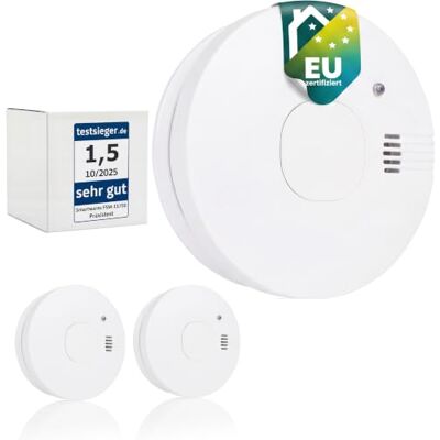 Smartwares 2er-Set Rauchmelder – 5 Jahre austauschbare Batterien – Schnelle und zuverlässige Erkennung – 85 dB – FSM-11752 Smartwares 2er-Set Rauchmelder – 5 Jahre austauschbare Batterien – Schnelle und zuverlässige Erkennung – 85 dB – FSM-11752