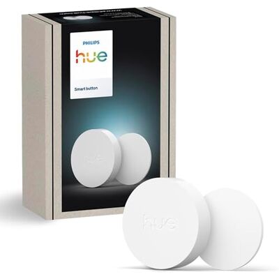 Philips Smart Button für Hue Lichtsysteme, Smarter Dimmer zur Steuerung von Leuchten, kabelloser Lichtschalter ohne Installation, weiß, Neue Generation Philips Smart Button für Hue Lichtsysteme, Smarter Dimmer zur Steuerung von Leuchten, kabelloser Lichtschalter ohne Installation, weiß, Neue Generation