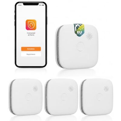 Smartwares Dreierpack vernetzte Rauchmelder von – Kostenlose App – 85 dB – Entspricht der Norm EN-14604 – Austauschbare Batterien – LED-Anzeigen – FSM-12603 Smartwares Dreierpack vernetzte Rauchmelder von – Kostenlose App – 85 dB – Entspricht der Norm EN-14604 – Austauschbare Batterien – LED-Anzeigen – FSM-12603