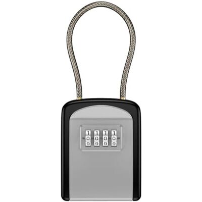 XILEUDUOD Schlüsseltresor Schlüsselschlosskasten, 4-stellige Kombination, Schlüsselsafe, Wasserdichter Schlüsselaufbewahrungskasten Mit Abnehmbarer Kette, Sicherheit Gegen Diebstahl(Gray) XILEUDUOD Schlüsseltresor Schlüsselschlosskasten, 4-stellige Kombination, Schlüsselsafe, Wasserdichter Schlüsselaufbewahrungskasten Mit Abnehmbarer Kette, Sicherheit Gegen Diebstahl(Gray)