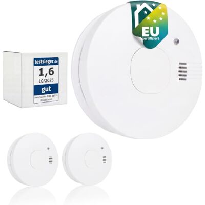 Smartwares Rauchmelder 2 Stück– Austauschbare Batterie – 10-Jahres-Sensor 10-Jahres-Fotoelektrischer Sensor, Stummschaltfunktion, Test-/Stummschalttaste, 85-dB-Alarm Smartwares Rauchmelder 2 Stück– Austauschbare Batterie – 10-Jahres-Sensor 10-Jahres-Fotoelektrischer Sensor, Stummschaltfunktion, Test-/Stummschalttaste, 85-dB-Alarm