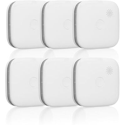 Smartwares Interkonnektierbarer Rauchmelder 6er-Pack Kopplung von bis zu 24 Meldern 5-Jahres-Batterie Optischer Sensor Leuchtanzeige Testknopf Geräuschlose Funktion FSM-11656 Smartwares Interkonnektierbarer Rauchmelder 6er-Pack Kopplung von bis zu 24 Meldern 5-Jahres-Batterie Optischer Sensor Leuchtanzeige Testknopf Geräuschlose Funktion FSM-11656
