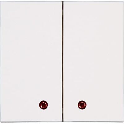 Kopp ATHENIS Flächendoppelwippe mit Linse, rot, passend für den Hybrid-Smart-Switch, reinweiß, 833012186 Kopp ATHENIS Flächendoppelwippe mit Linse, rot, passend für den Hybrid-Smart-Switch, reinweiß, 833012186