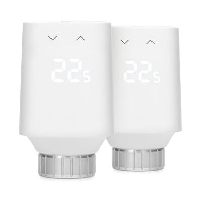Eve Thermo (Matter, 5. Gen.) 2er Pack: Smartes Heizkörperthermostat, Heizkosten sparen, funktioniert mit Alexa, Apple Home, Samsung SmartThings, Google Home, benötigt Thread Border Router Eve Thermo (Matter, 5. Gen.) 2er Pack: Smartes Heizkörperthermostat, Heizkosten sparen, funktioniert mit Alexa, Apple Home, Samsung SmartThings, Google Home, benötigt Thread Border Router
