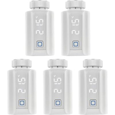 Homematic IP Heizkörperthermostat – Evo 5er-Set, Smart Home, digitaler Thermostat Heizung, Heizungsthermostat, Steuerung per App, Alexa & Google Home, einfache Installation, Energie sparen Homematic IP Heizkörperthermostat – Evo 5er-Set, Smart Home, digitaler Thermostat Heizung, Heizungsthermostat, Steuerung per App, Alexa & Google Home, einfache Installation, Energie sparen