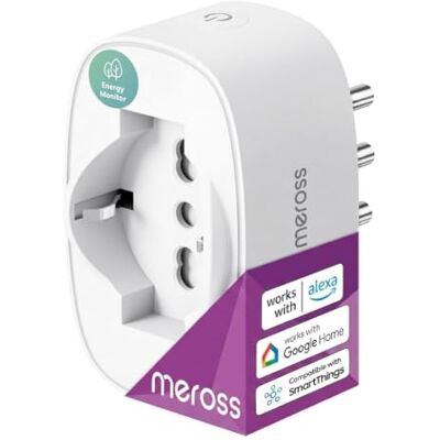 meross WLAN-Steckdose mit Strommessung, 16A, Zeitschaltuhr, 1 St. Sprach- und Fernsteuerung, kompatibel mit Alexa & Google Home, für Balkonkraftwerke meross WLAN-Steckdose mit Strommessung, 16A, Zeitschaltuhr, 1 St. Sprach- und Fernsteuerung, kompatibel mit Alexa & Google Home, für Balkonkraftwerke