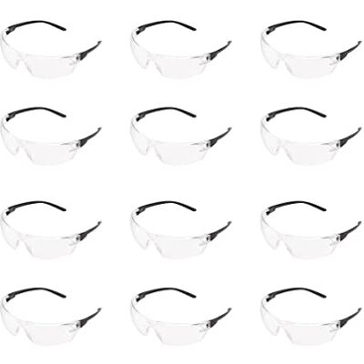 Amazon Schutzbrille (klar / schwarz), Antibeschlag, 12er Pack Amazon Schutzbrille (klar / schwarz), Antibeschlag, 12er Pack