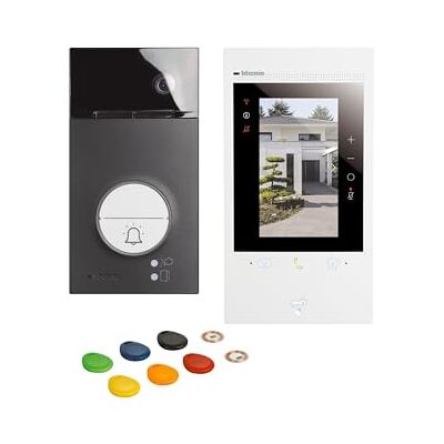 Bticino , Flex‘ONE-Set Classe 300EOS with Netatmo + Linea 3000 mit Hörgeräteschleife, erste smarte Wi-Fi-Video-Innenstelle mit integr. Alexa, 5"-Touchscreen, App Home+Security, 2-Draht-Technik, 363916 Bticino , Flex‘ONE-Set Classe 300EOS with Netatmo + Linea 3000 mit Hörgeräteschleife, erste smarte Wi-Fi-Video-Innenstelle mit integr. Alexa, 5"-Touchscreen, App Home+Security, 2-Draht-Technik, 363916