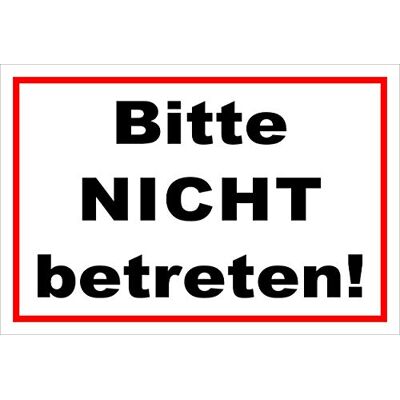 Melis-Folienwerkstatt Schild Bitte Nicht betreten 15x10cm Bohrlöcher 3mm Aluverbund – 20 VAR S00100-014-B Melis-Folienwerkstatt Schild Bitte Nicht betreten 15x10cm Bohrlöcher 3mm Aluverbund – 20 VAR S00100-014-B