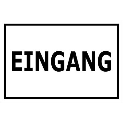 Melis-Folienwerkstatt Schild Eingang 30x20cm Bohrlöcher 3mm Aluverbund – S00085-095-A 20 VAR Melis-Folienwerkstatt Schild Eingang 30x20cm Bohrlöcher 3mm Aluverbund – S00085-095-A 20 VAR