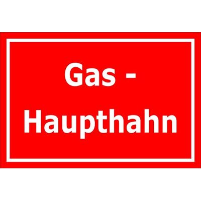 Melis-Folienwerkstatt Schild Gas-Haupthahn – 30x20 cm – 3mm Aluverbund – mehrere Größen/Materialien Melis-Folienwerkstatt Schild Gas-Haupthahn – 30x20 cm – 3mm Aluverbund – mehrere Größen/Materialien