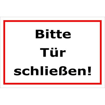 Melis-Folienwerkstatt Schild Bitte Tür schließen – 15x20cm, 30x20cm und 45x30cm – Bohrlöcher Aufkleber Hartschaum Aluverbund -S00143B Melis-Folienwerkstatt Schild Bitte Tür schließen – 15x20cm, 30x20cm und 45x30cm – Bohrlöcher Aufkleber Hartschaum Aluverbund -S00143B
