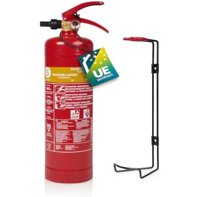 Smartwares Schaumfeuerlöscher – 2l – Für Brände der Brandklassen A und B (gewöhnliche Brennstoffe und brennbare Flüssigkeiten) – Für den Einsatz zu Hause oder im Büro – Mit Halterung – FEX-15226 Smartwares Schaumfeuerlöscher – 2l – Für Brände der Brandklassen A und B (gewöhnliche Brennstoffe und brennbare Flüssigkeiten) – Für den Einsatz zu Hause oder im Büro – Mit Halterung – FEX-15226