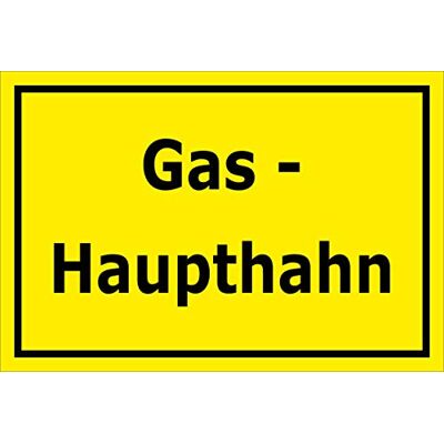 Melis-Folienwerkstatt Schild Gas-Haupthahn – 15x10 cm – 3mm Hartschaum – mehrere Größen/Materialien Melis-Folienwerkstatt Schild Gas-Haupthahn – 15x10 cm – 3mm Hartschaum – mehrere Größen/Materialien
