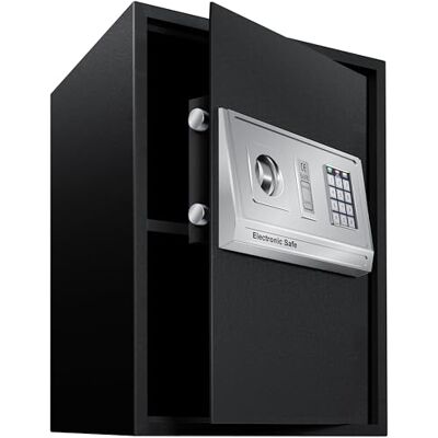 KESSER ® Elektr. Tresor 50x35x34,5cm LED-Anzeige Elektronischer Safe Doppelbolzenverriegelung Wandtresor Montagematerial Möbeltresor Innenbeleuchtung, Panzerschrank Zahlenschloss Schwarz KESSER ® Elektr. Tresor 50x35x34,5cm LED-Anzeige Elektronischer Safe Doppelbolzenverriegelung Wandtresor Montagematerial Möbeltresor Innenbeleuchtung, Panzerschrank Zahlenschloss Schwarz