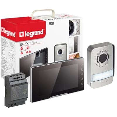 Legrand , EASYKIT Plus Video-Türsprechanlagen-Set mit 2-Draht-Anschluss, 7"-Farbmonitor-verspiegelt & Weitwinkelkamera, 1-/2-Familienhaus-Set, erweiterbar, Reiheneinbau-Netzgerät, IP54-IK07, 368915 Legrand , EASYKIT Plus Video-Türsprechanlagen-Set mit 2-Draht-Anschluss, 7"-Farbmonitor-verspiegelt & Weitwinkelkamera, 1-/2-Familienhaus-Set, erweiterbar, Reiheneinbau-Netzgerät, IP54-IK07, 368915