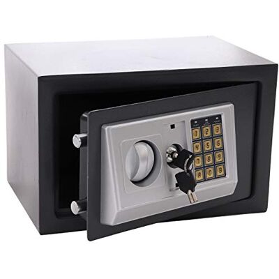 Panorama24 Tresor Safe mit Elektronik-Zahlenschloss 31x20x20cm LED-Anzeige Stahlbolzen, grau, inkl. 4 Batterien, Möbeltresor Wandtresor Wandsafe Home Panorama24 Tresor Safe mit Elektronik-Zahlenschloss 31x20x20cm LED-Anzeige Stahlbolzen, grau, inkl. 4 Batterien, Möbeltresor Wandtresor Wandsafe Home