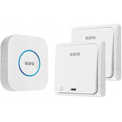EURA Batterielose Funk-Türklingel CHILL-OUT WDP-82H2 von , Außenbereich Wasserdicht Kabellose Klingel 100m Reichweite 58 Klingeltöne 4 Lautstärkestufen, zwei Sender EURA Batterielose Funk-Türklingel CHILL-OUT WDP-82H2 von , Außenbereich Wasserdicht Kabellose Klingel 100m Reichweite 58 Klingeltöne 4 Lautstärkestufen, zwei Sender