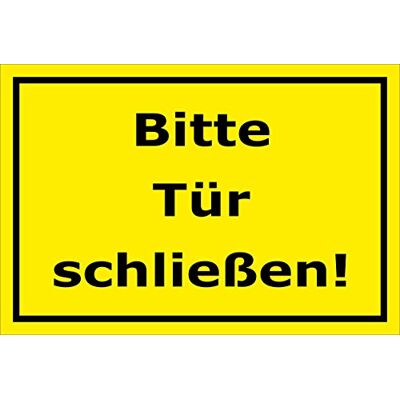 Melis-Folienwerkstatt Schild Bitte Tür schließen – 15x20cm, 30x20cm und 45x30cm – Bohrlöcher Aufkleber Hartschaum Aluverbund -S00143C Melis-Folienwerkstatt Schild Bitte Tür schließen – 15x20cm, 30x20cm und 45x30cm – Bohrlöcher Aufkleber Hartschaum Aluverbund -S00143C