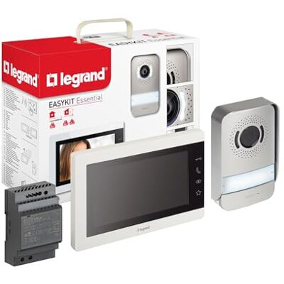 Legrand , EASYKIT Essential Video-Türsprechanlagen-Set mit 2-Draht-Anschluss, 7"-Farbmonitor & Weitwinkelkamera, 1-/2-Familienhaus-Set, erweiterbar, Reiheneinbau-Netzgerät, IP54-IK07, Weiß, 367915 Legrand , EASYKIT Essential Video-Türsprechanlagen-Set mit 2-Draht-Anschluss, 7"-Farbmonitor & Weitwinkelkamera, 1-/2-Familienhaus-Set, erweiterbar, Reiheneinbau-Netzgerät, IP54-IK07, Weiß, 367915