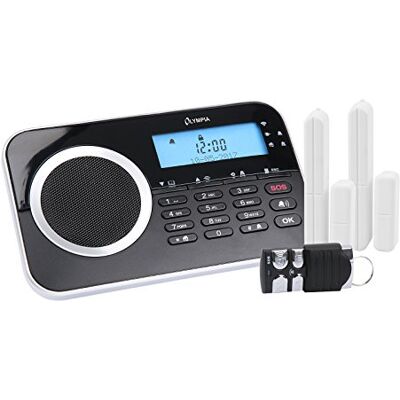 Olympia Protect 9730 GSM Alarmanlage Haus Schwarz Drahtloses Alarmanlage Set mit App Alarmsystem für Wohnung & Haus Türsensoren & Fernbedienung Olympia Protect 9730 GSM Alarmanlage Haus Schwarz Drahtloses Alarmanlage Set mit App Alarmsystem für Wohnung & Haus Türsensoren & Fernbedienung