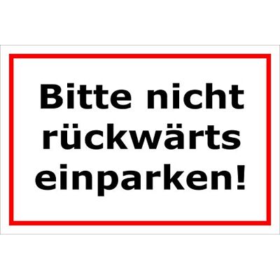 Melis-Folienwerkstatt Schild Nicht rückwärts einparken 30x20cm 3mm Hartschaum – 20 VAR S00245-091-B Melis-Folienwerkstatt Schild Nicht rückwärts einparken 30x20cm 3mm Hartschaum – 20 VAR S00245-091-B
