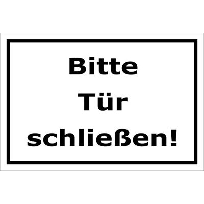 Melis-Folienwerkstatt Schild Bitte Tür schließen – 15x20cm, 30x20cm und 45x30cm – Bohrlöcher Aufkleber Hartschaum Aluverbund -S00143A Melis-Folienwerkstatt Schild Bitte Tür schließen – 15x20cm, 30x20cm und 45x30cm – Bohrlöcher Aufkleber Hartschaum Aluverbund -S00143A