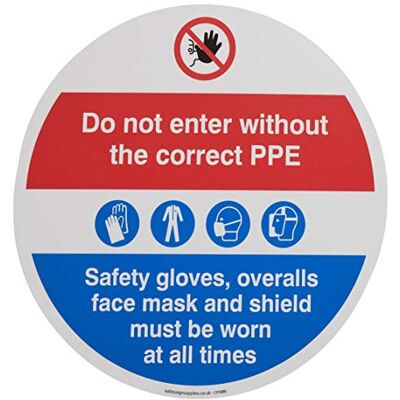 Viking Dual Do not enter without PPE floor graphic Viking Dual Do not enter without PPE floor graphic