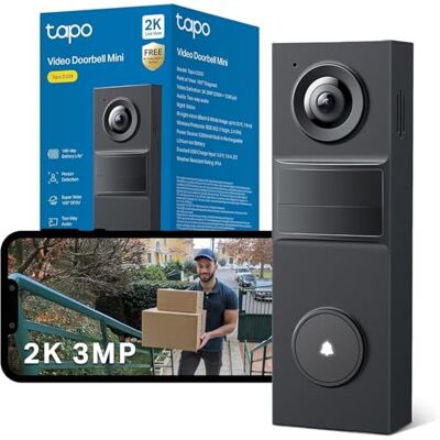 Tapo D205 Akku-Videotürklingel WLAN Türklingel mit Kamera 2K, 160° Weitwinkel, Zwei-Wege-Audio Integrierter Akku Lokale Speicherung auf microSD & H500 HomeBase Kompatibel Solarpanel Tapo D205 Akku-Videotürklingel WLAN Türklingel mit Kamera 2K, 160° Weitwinkel, Zwei-Wege-Audio Integrierter Akku Lokale Speicherung auf microSD & H500 HomeBase Kompatibel Solarpanel