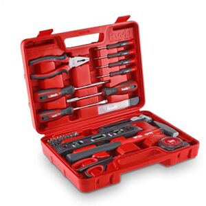 kwb Werkzeugkoffer, 35-tlg., Werkzeug-Set, Werkzeugkasten (Basisausstattung für den Haushalt mit Schraubendrehern, Bits, Kombizange, Maßband, Hammer, Schere, Wasserwaage, Abbrechklingenmesser, usw.) kwb Werkzeugkoffer, 35-tlg., Werkzeug-Set, Werkzeugkasten (Basisausstattung für den Haushalt mit Schraubendrehern, Bits, Kombizange, Maßband, Hammer, Schere, Wasserwaage, Abbrechklingenmesser, usw.)