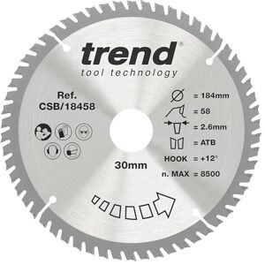 Trend - Craft Pro - Kreissägeblatt - 184mm, 30mm Loch, 58Z Trend - Craft Pro - Kreissägeblatt - 184mm, 30mm Loch, 58Z