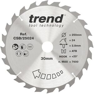 Trend CraftPro 250mm Wolframkarbid Sägeblatt - Universal Trend CraftPro 250mm Wolframkarbid Sägeblatt - Universal