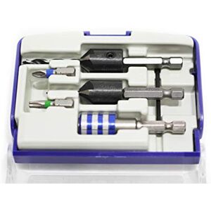 Tivoly 11900670002 Werkzeugset mit Bohrer/Nussfräser/Bithalter, Grau, 5-teilig Tivoly 11900670002 Werkzeugset mit Bohrer/Nussfräser/Bithalter, Grau, 5-teilig