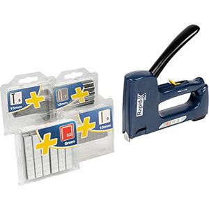 Rapid Handtacker MS4.1, Tacker für Holz und Stoffe, 4in1, Set inkl. Klammern, Kabelklammern, Nägel und Stifte Rapid Handtacker MS4.1, Tacker für Holz und Stoffe, 4in1, Set inkl. Klammern, Kabelklammern, Nägel und Stifte