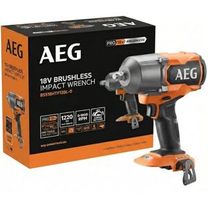 AEG 18 V bürstenloser Schlagschrauber 1627 Nm 1/2 Zoll Vierkant ohne Akku oder Ladegerät BSS18HTF12BL-0 AEG 18 V bürstenloser Schlagschrauber 1627 Nm 1/2 Zoll Vierkant ohne Akku oder Ladegerät BSS18HTF12BL-0