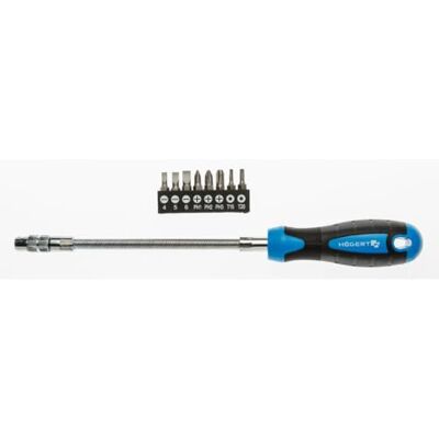Högert Schraubendreher-Set mit flexibler Achse - 215mm - 8 Bits Högert Schraubendreher-Set mit flexibler Achse - 215mm - 8 Bits