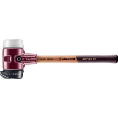 HALDER SIMPLEX-Schonhammer, Gummikomposition, mit Standfuß/Superplastik; mit Tempergussgehäuse und hochwertigem Holzstiel D=80 mm 3027.280 HALDER SIMPLEX-Schonhammer, Gummikomposition, mit Standfuß/Superplastik; mit Tempergussgehäuse und hochwertigem Holzstiel D=80 mm 3027.280