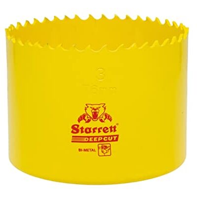 Starrett Tiefschnitt-Lochsäge DCH0300 Hochleistungs-Bimetall mit zusätzlichen Kobalt-HSS-Zähnen für Metalle, Holz, Gusseisen, Glasfaser-Kunststoffe 76 mm Starrett Tiefschnitt-Lochsäge DCH0300 Hochleistungs-Bimetall mit zusätzlichen Kobalt-HSS-Zähnen für Metalle, Holz, Gusseisen, Glasfaser-Kunststoffe 76 mm