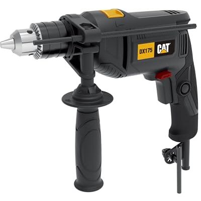 CAT DX175 Schlagbohrmaschine, 13 mm, 600W, 3000 U/min Drehzahl, 48.000 bpm Schlagzahl, variable Drehzahlregelung, (inkl. Tiefenanschlag, Zusatzhandgriff und Futterschlüssel) CAT DX175 Schlagbohrmaschine, 13 mm, 600W, 3000 U/min Drehzahl, 48.000 bpm Schlagzahl, variable Drehzahlregelung, (inkl. Tiefenanschlag, Zusatzhandgriff und Futterschlüssel)