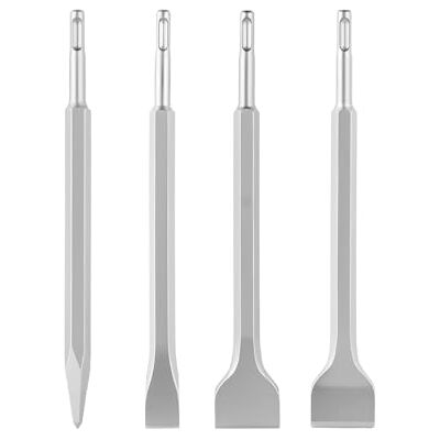 VEVOR SDS Plus Meißel Set, 4-teiliges SDS Plus Bohrhammer-Aufsatzset, inklusive Spitz-, Flach- & Spatenmeißel, Wärmebehandelter 40Cr-Legierungsstahl, für Abbruch-, Beton- & Ziegelarbeiten VEVOR SDS Plus Meißel Set, 4-teiliges SDS Plus Bohrhammer-Aufsatzset, inklusive Spitz-, Flach- & Spatenmeißel, Wärmebehandelter 40Cr-Legierungsstahl, für Abbruch-, Beton- & Ziegelarbeiten